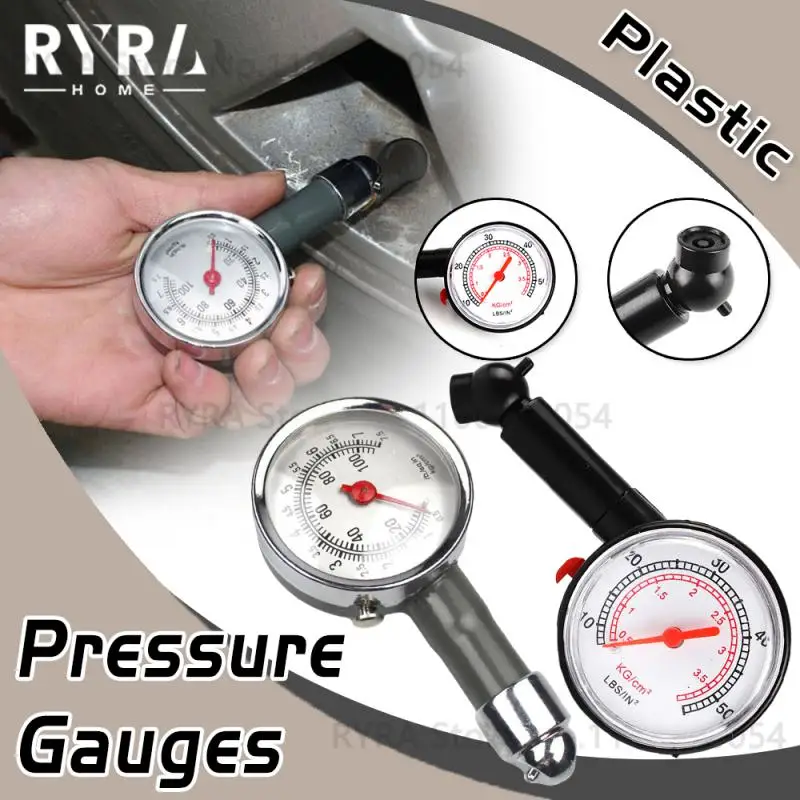 Stainless Steel/Plastics Car Tire Pressure Gauge Deflate High-precision Tire Measurement Multi-functional Tire Pressure Gauges