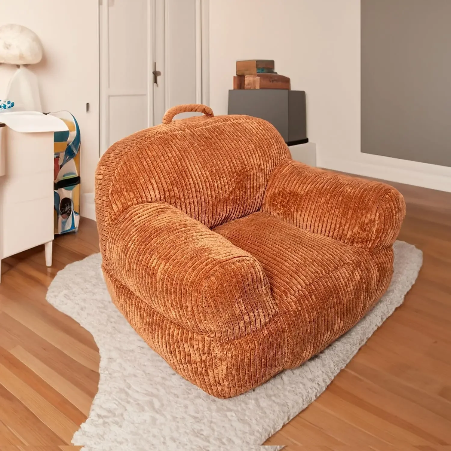 Ultra Soft Bean Bag Sofa Chair For Kids Contemporary Design Reading Couch Lazy Sofa For Living Room To Go Sofa