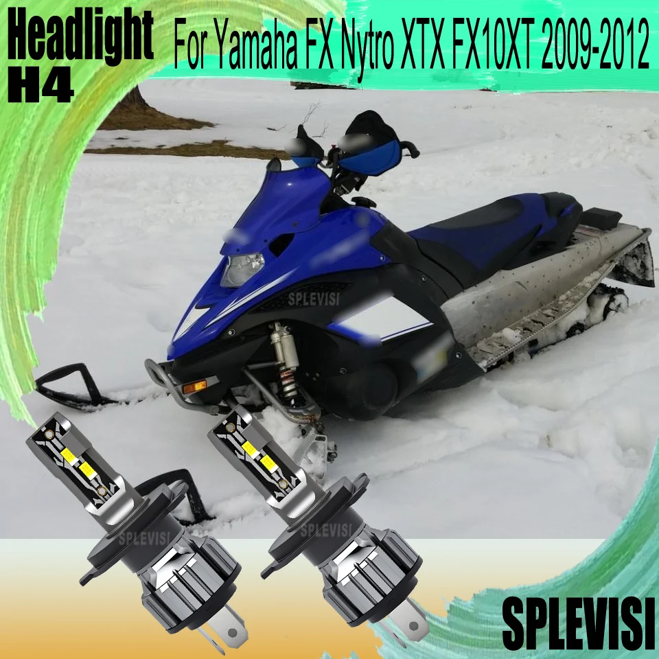 

led H4 9003 motorcycle Headlight High Performance Improved Night Visibility For Yamaha FX Nytro XTX FX10XT: 2009 2010 2011 2012