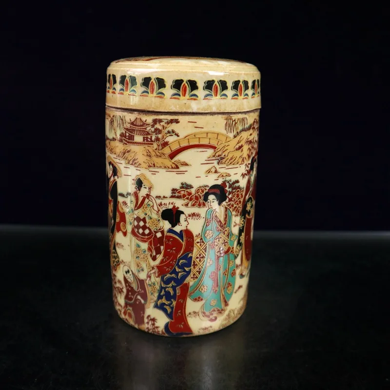 Traditional Chinese Antique collection porcelain figures patterns pen holders jars retro decoration exquisite desktop ornament