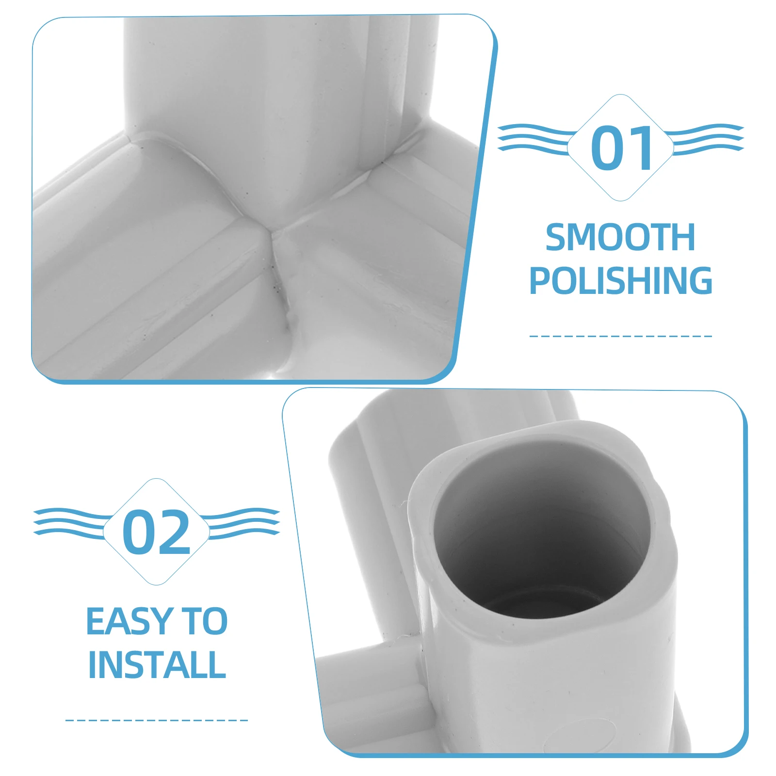 

2pcs Fence Accessories Indoor Safety Fencing Connectors Pipe Playpen 3-way Corner Baby Proofing Steel Elbow Plastic Connectors