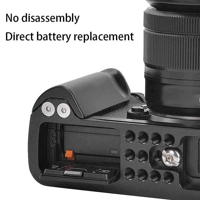 Hand Grip Quick Release L Plate/L Bracket for Fuji X-T3 XT3 Digital Camera with 1/4 inch Thread Screw CNC Metal Board