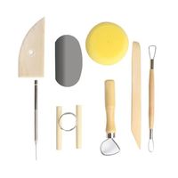 Clay Wax Carving Tool Kit with Wooden Handle, Pottery, Pottery, Sculpting, Molding Tools, Knife, 8Pcs Set