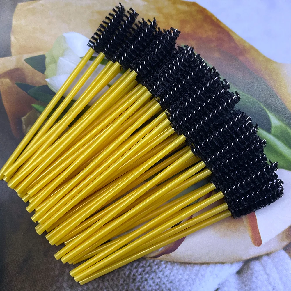 500 قطعة عصي الرموش القابل للتصرف فرشاة مشط رموش تمديد اكسسوارات عصا الماسكارا ماكياج أداة الجمال المهنية #5