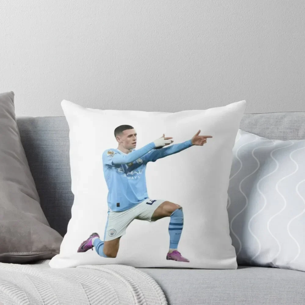 

phil foden celebration football Throw Pillow Pillow Case Christmas Luxury Sofa Cushions pillow