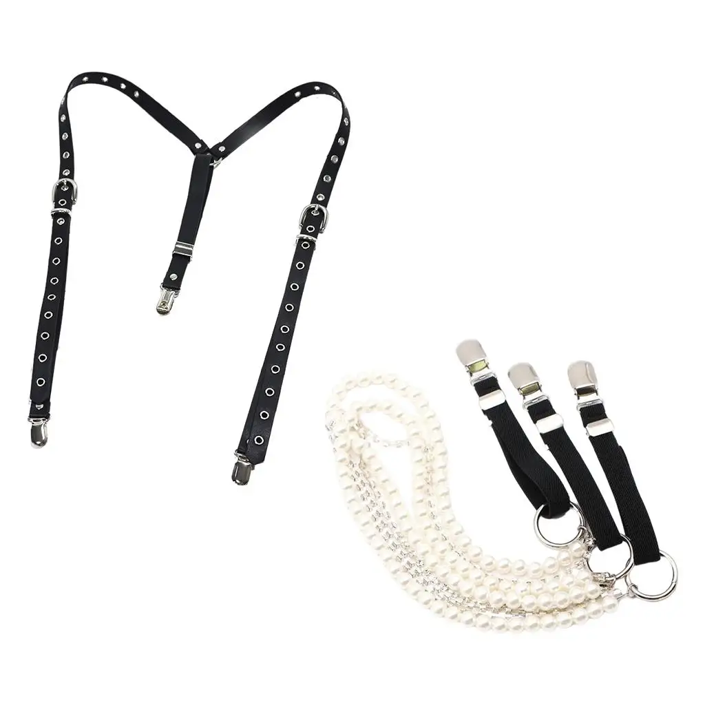 Bretelles bretelles femmes en forme de Y dos Clip-on sangle de pantalon réglable