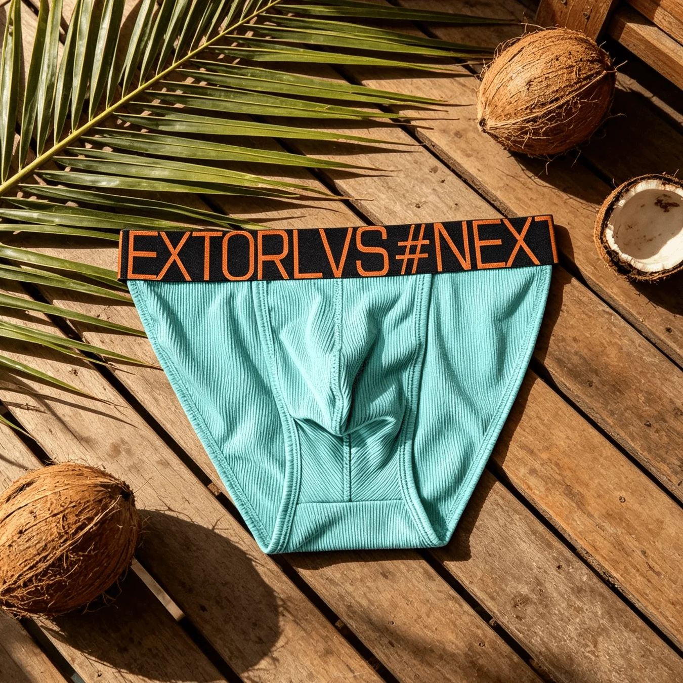 Men's Premium Briefs Rib Vertical Fabric Contrast Letter Wide Waistband 3D Pouch Cut Soft Breathable Luxury Underwear