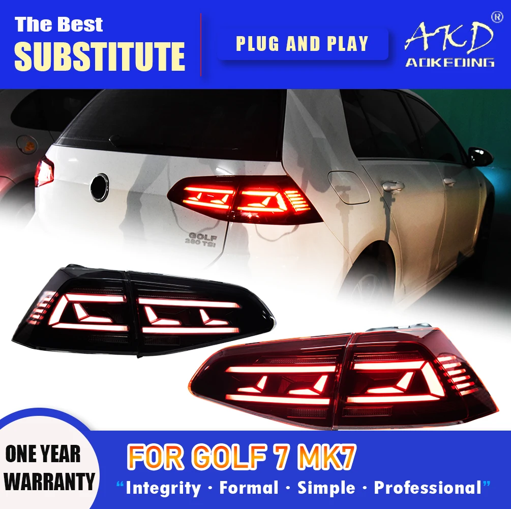 AKD Tail Lamp for VW Golf 7 LED Tail Light 2013-2021 Golf 7.5 Tail Lights Rear Fog Brake Turn Signal Automotive Accessories