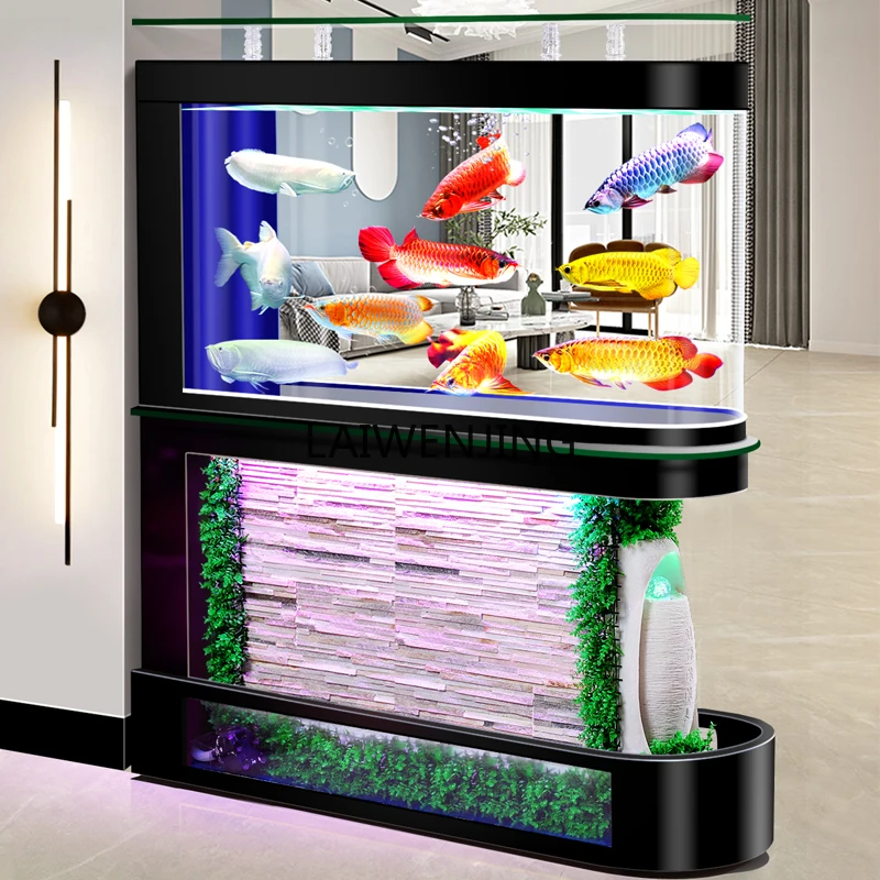 HLZ partition water curtain wall turtle goldfish tank integrated household living room free of water change