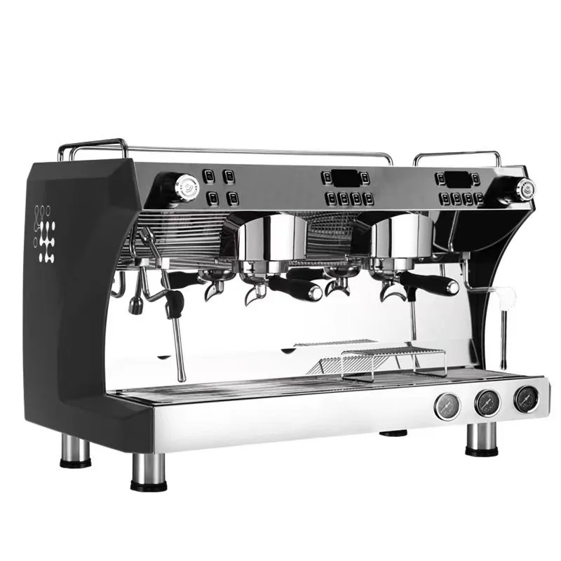 Professionelle 9-Bar-Hochdruck-Extraktion italienische kommerzielle Doppelkopf-halbautomatische Espressomaschine Kaffeemaschine