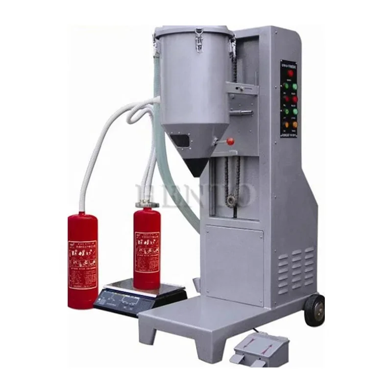 Máquina de recarga de máquina de llenado de polvo seco para protección contra incendios