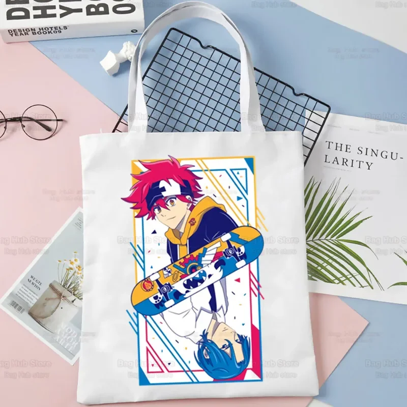 SK8 The Infinity Borsa tote in tela Eco Skate Infinity Anime Shopping Bag Skateboard Borsa a tracolla per ragazzi Borsa shopper da spiaggia