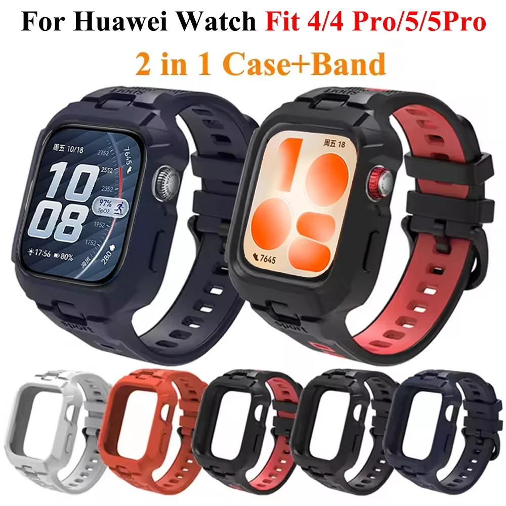 �y�Z�[�����zHuawei Watch Fit 5/Fit 5 Pro�p2in1�P�[�X+�o���h�A�u���X���b�g�A�o���h�A�o���p�[�t���[���v���e�N�^�[�AHuawei Fit 4/4Pro�p���X�g�X�g���b�v