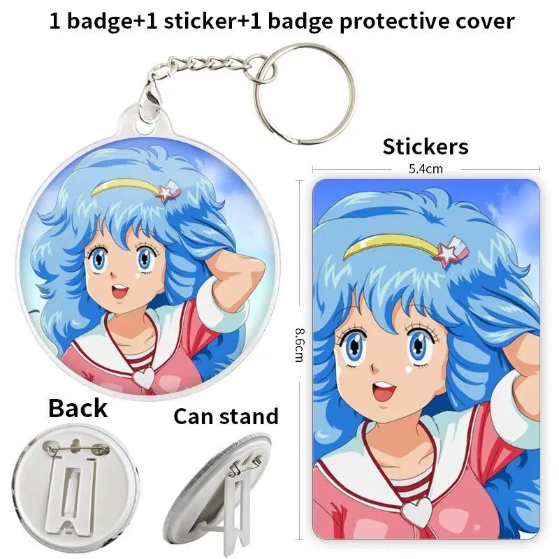 Mahou no Yousei فارس Hayami لعبة أنيمي شخصية شارة بروش مرساة الأجهزة الطرفية دبوس موضة الكرتون قلادة حديدية #1