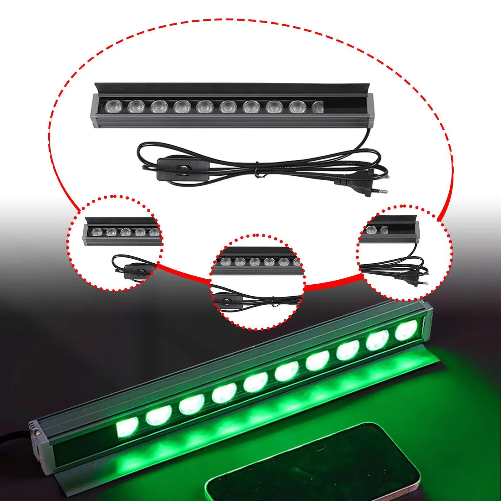 Green LED Dust Emitting Lamp Dust Detection Inspection Tool for Smartphone Screen Cleaning and Electronic Repairs