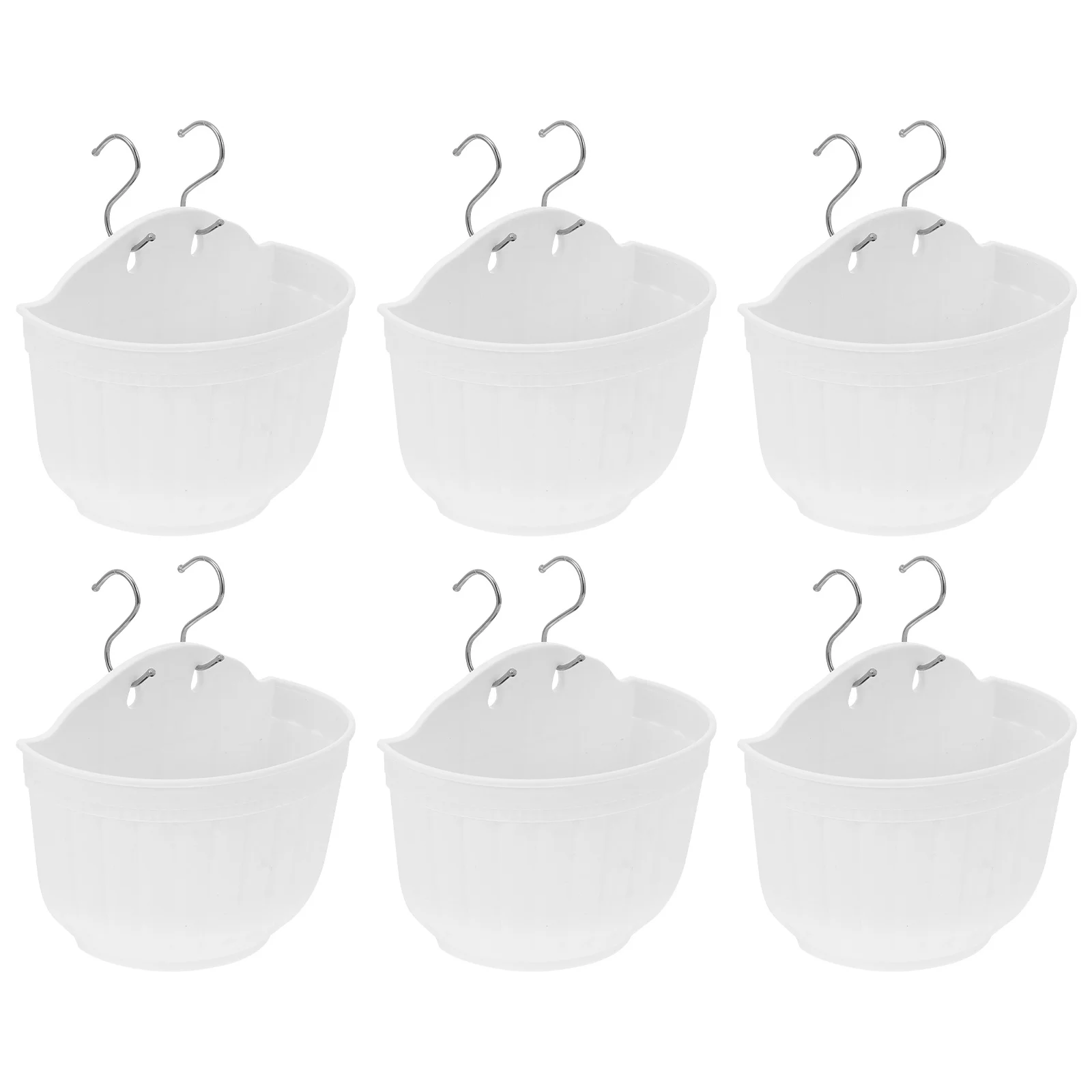

6Sets Plastic Green Vine Flowerpot Durable Hanging Planter Creative Balcony Garden Decor Indoor Outdoor Use Hanging Planter