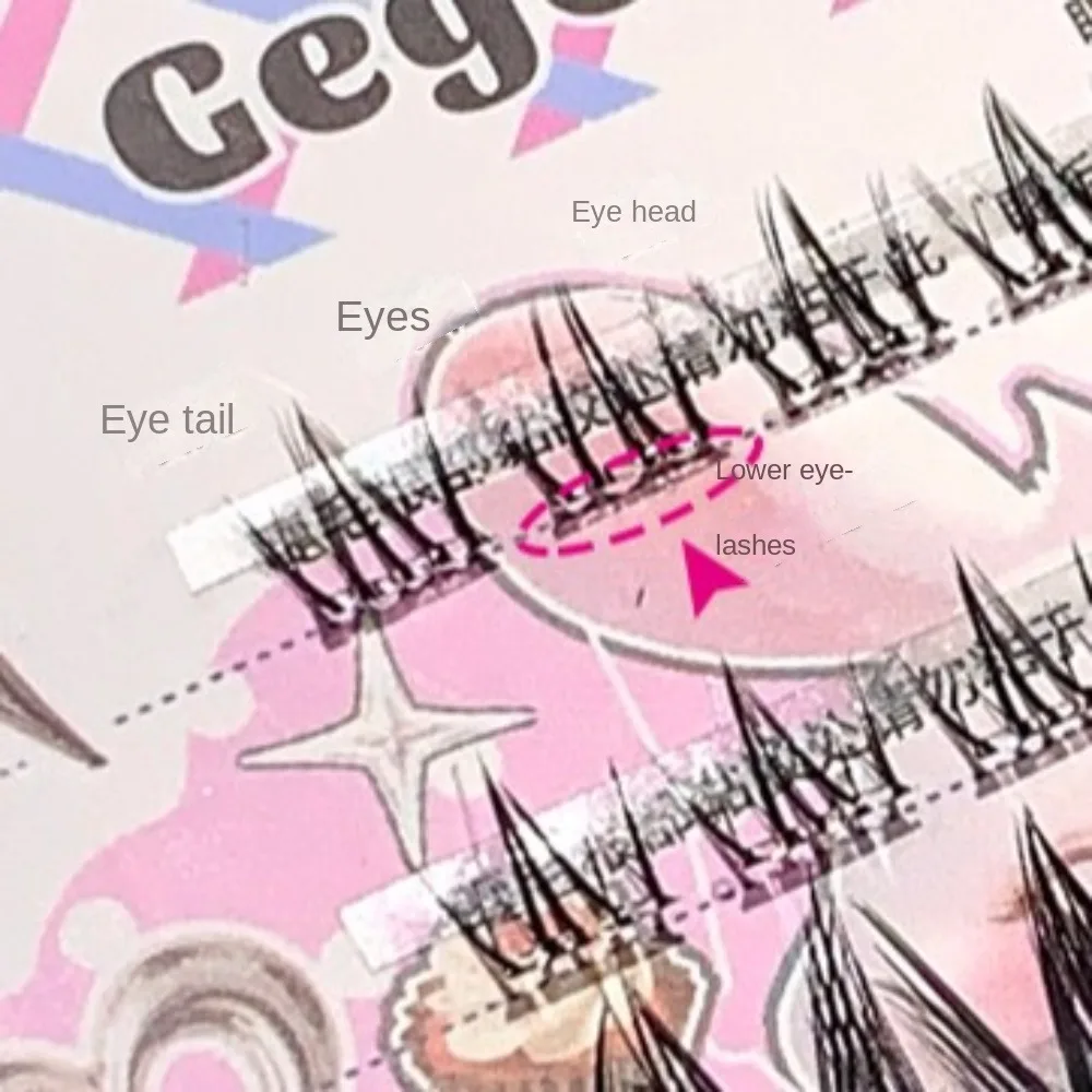 Fluffy DIY Self-adhesive Lash Clusters Reusable Manga Glue Free Fake Lashes Makeup Extension False Eyelash Clusters Makeup