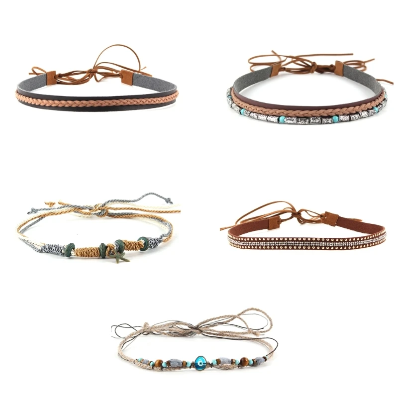 

Ethnic Style Weaving Hat Rope Bohemian Style Decorative Hat Rope for Outdoor Travel Hat for Women Kids Adults Hat