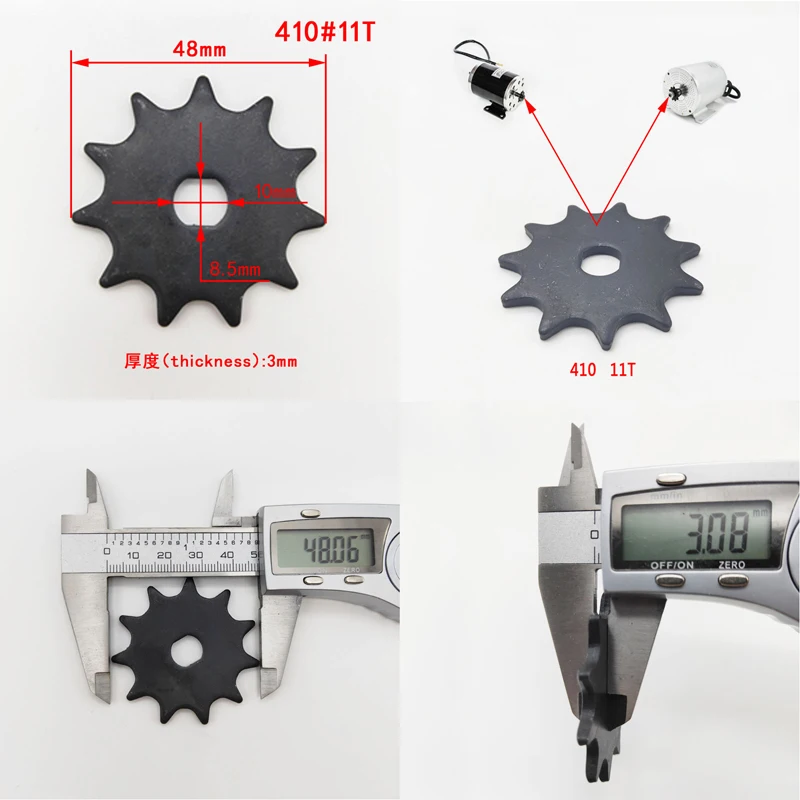 Electric Scooter 8 11 Tooth Sprocket #410 Chain Motor 1/2\