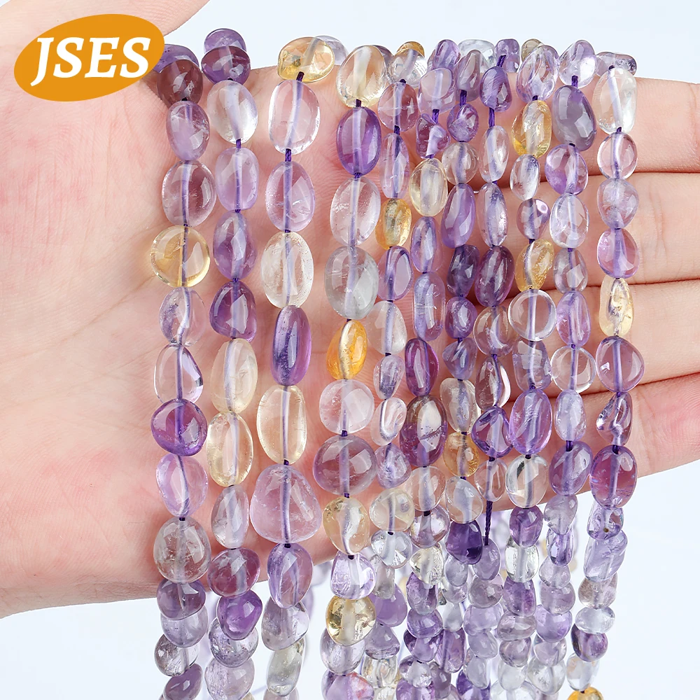 

A++ Natural Ametrine Amethyst Citrine Irregular Shape Beads Loose Beads for Jewelry Making Bracelet Craft DIY Gifts Accessories