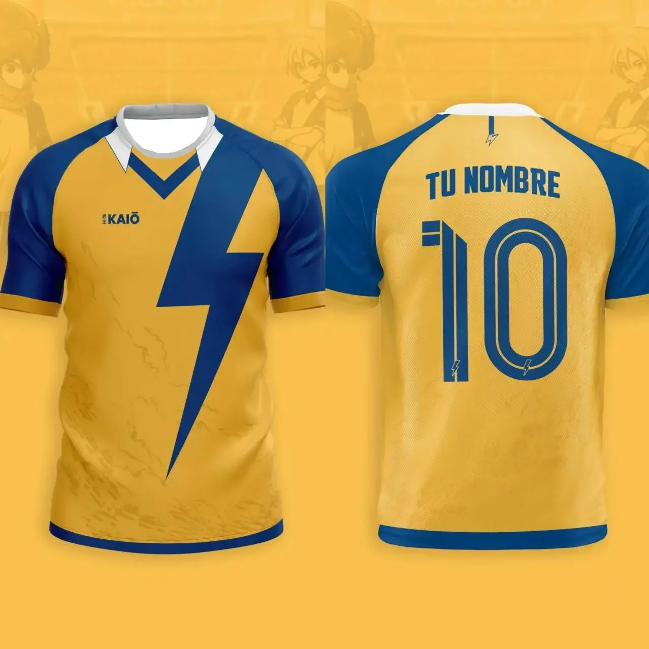 Japan Soccer Anime Jersey Inazuma Eleven Kaio Boys Girls Clothes Sports Casual Breathable Quick-Drying Oversized Daily Training image 4