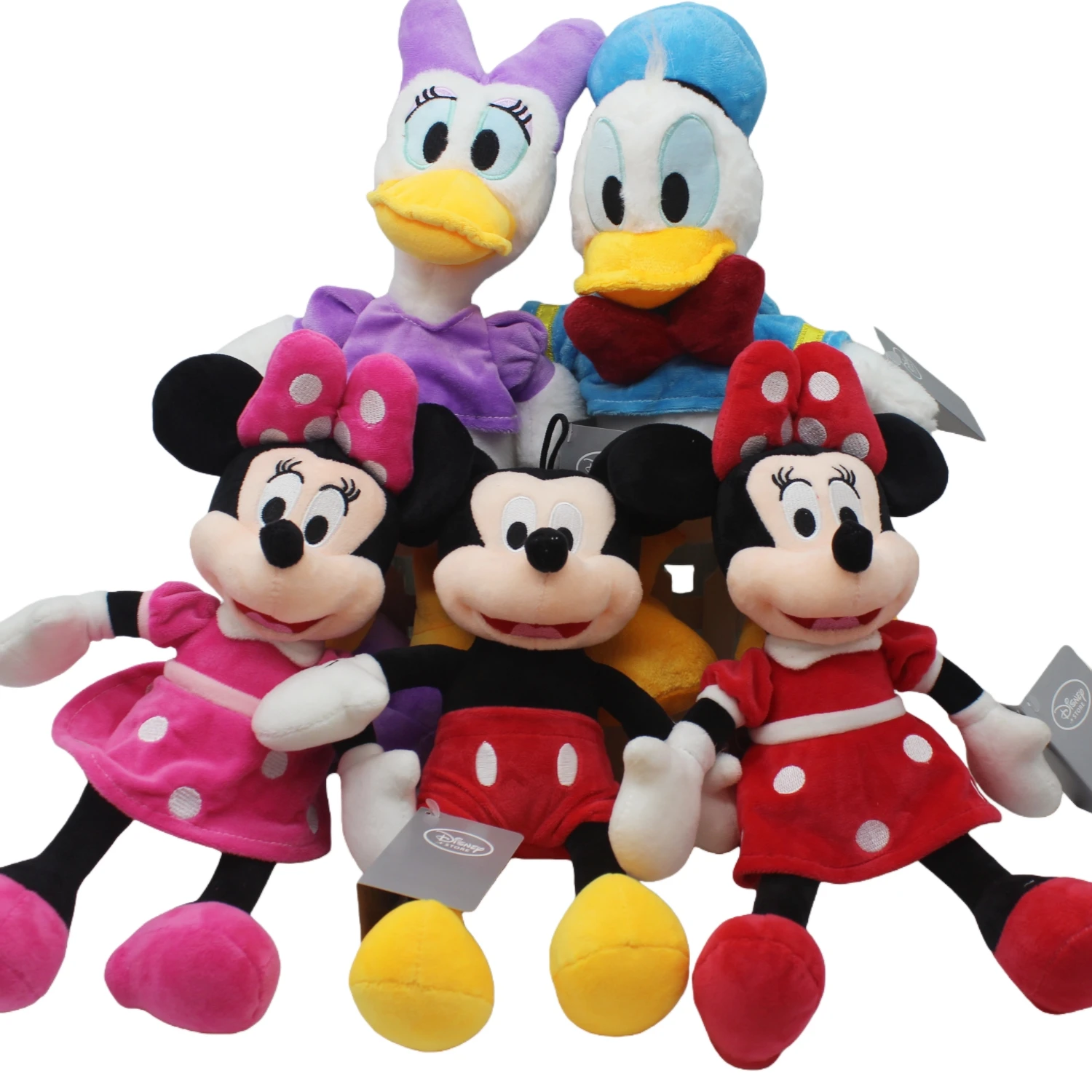 5Piece Full Set Mickey Mouse Minnie Mouse Plush Toy Lovely Stuffed Toys Daisy Donald Duck Plushies High Quality Plush Doll Gifts