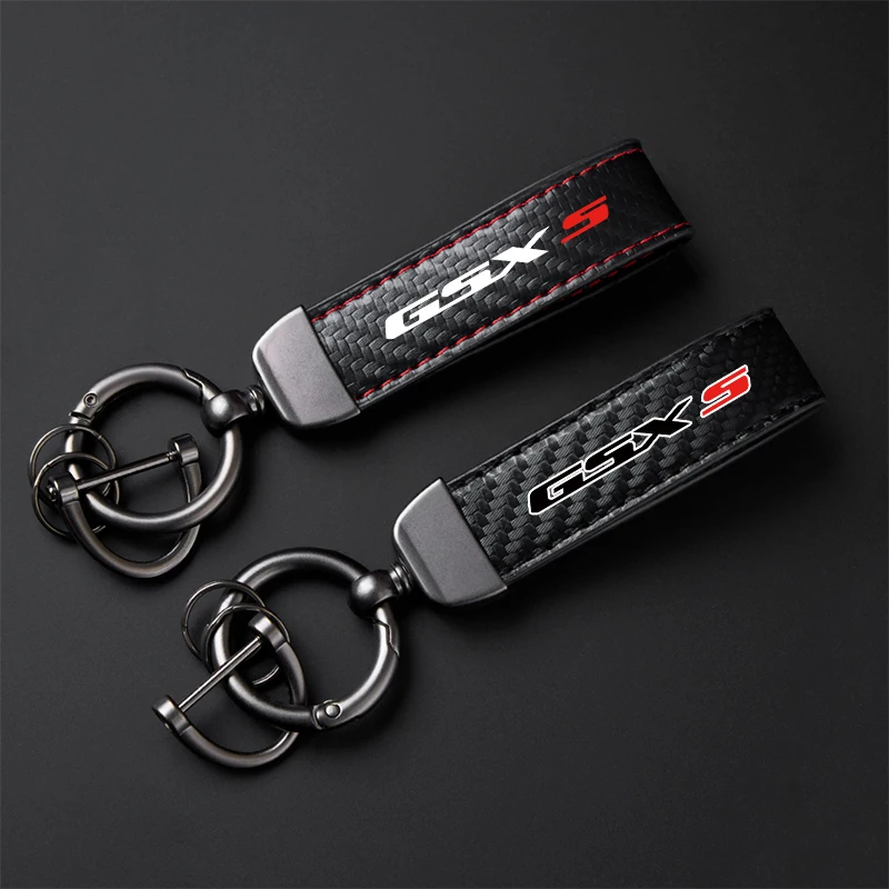 High-Grade leather Motorcycle Keychain Holder Keyring For SUZUKI GSX-S 1000 GSXS 750 GSX S 1000 F Accessories