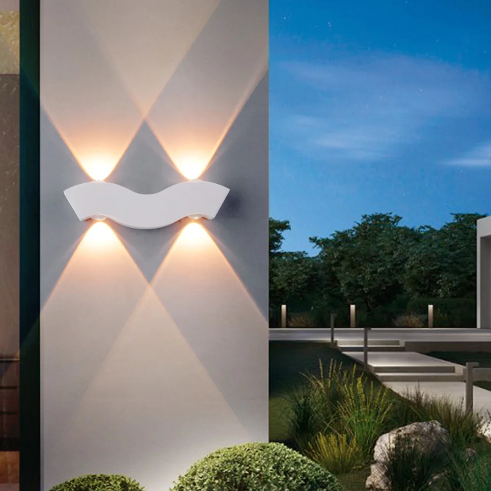 Outdoor waterproof led wall light garden balcony fence pillar light simple creative garden outdoor staircase light