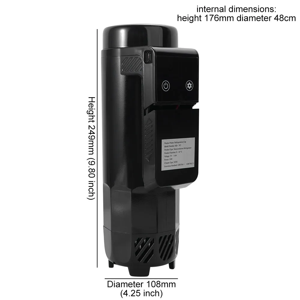 Insulated Insulin Cooler Travel Cup LCD Display Silent Insulin Cooling Bottle Compact Automatic Cooler Box Car Use