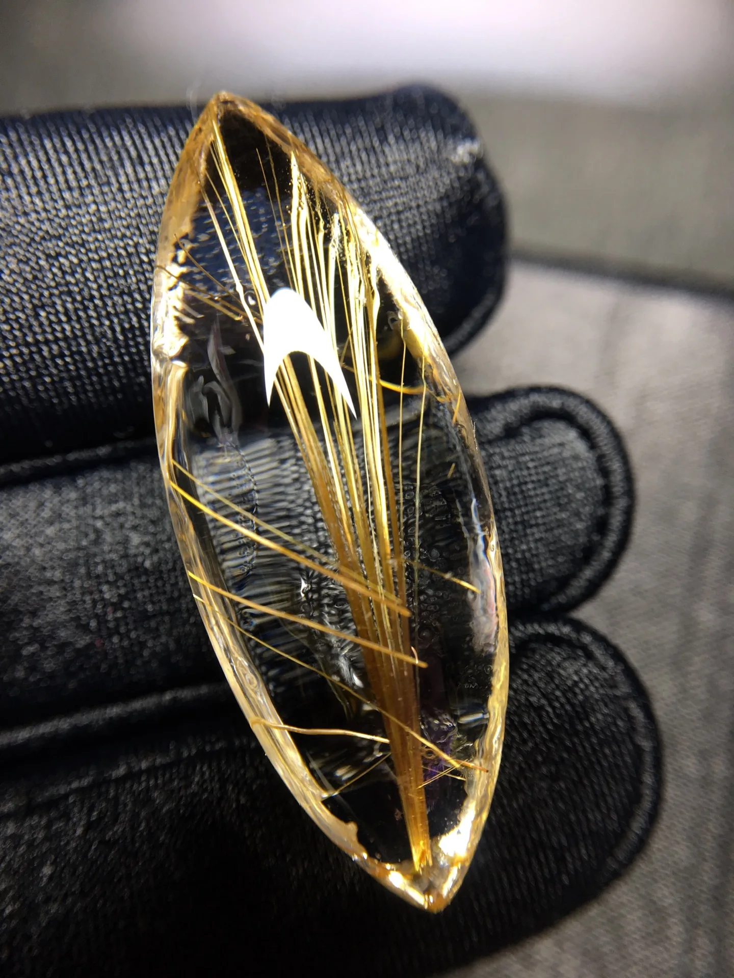 

Подвеска из натурального золота с рутилированным кварцем, цветок, ювелирные изделия из рутилированного кварца, 37,15,11 мм, для мужчин и женщин, Бразилия AAAAAAA