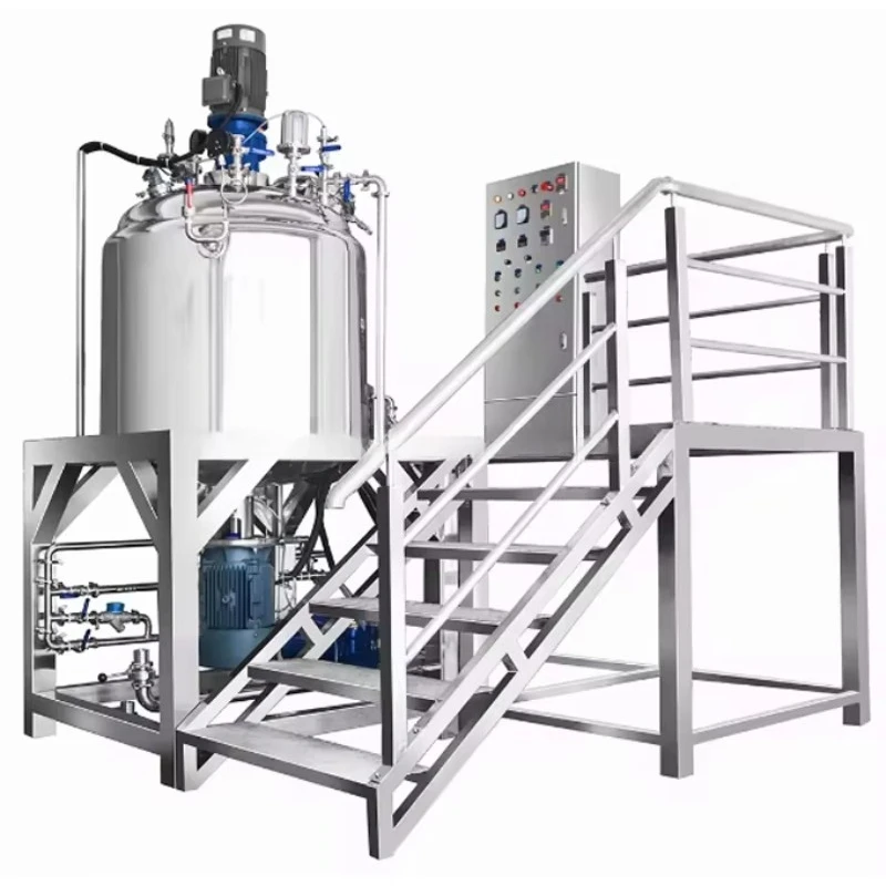 Customize Fixed Vacuum Emulsifying Mixer Stainless Steel Mixing Tank Homogenizer Emulsifier Cosmetic Cream Lotion Making Machine