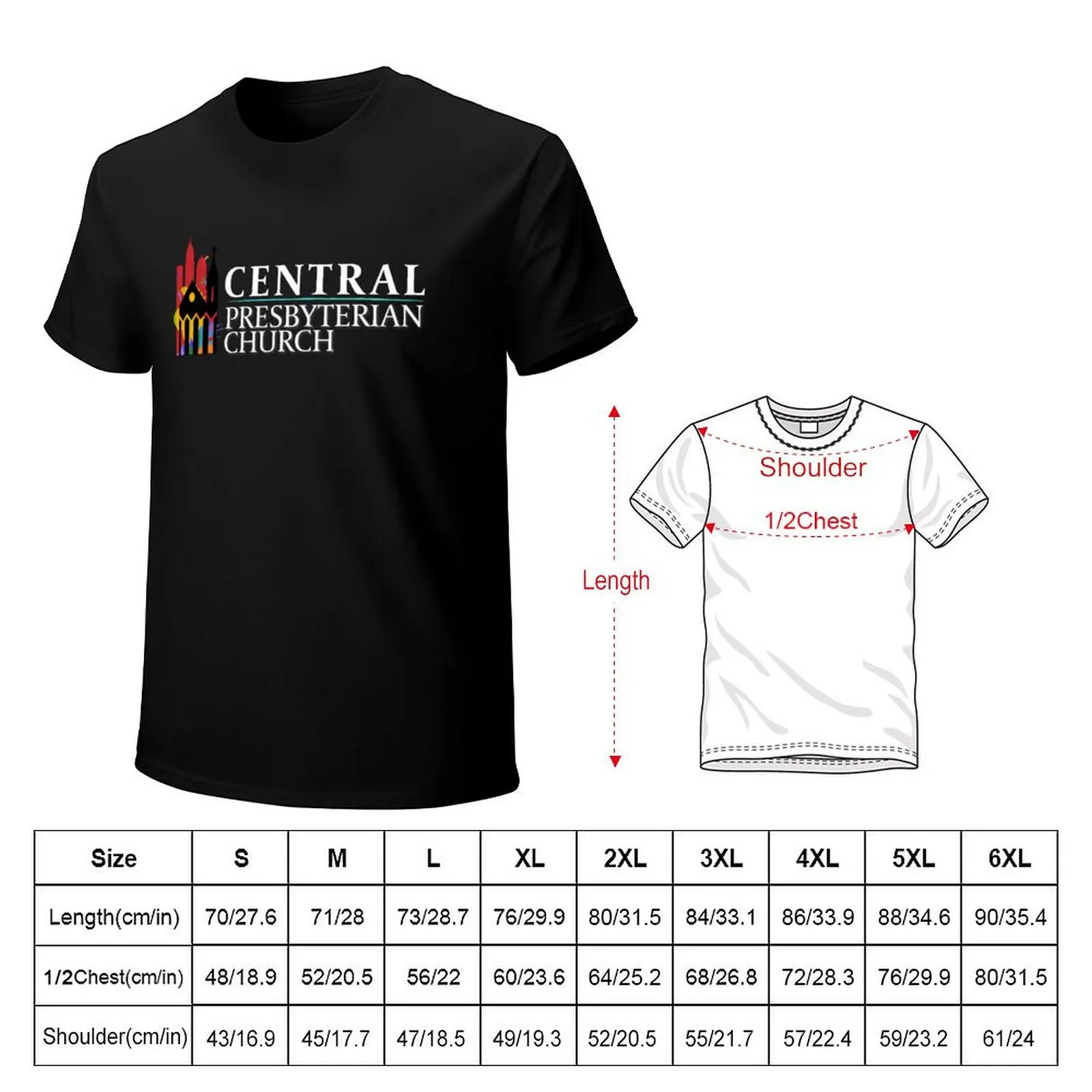 Central Classic Logo T-Shirt Soft Basic Cotton Short Sleeve Tee