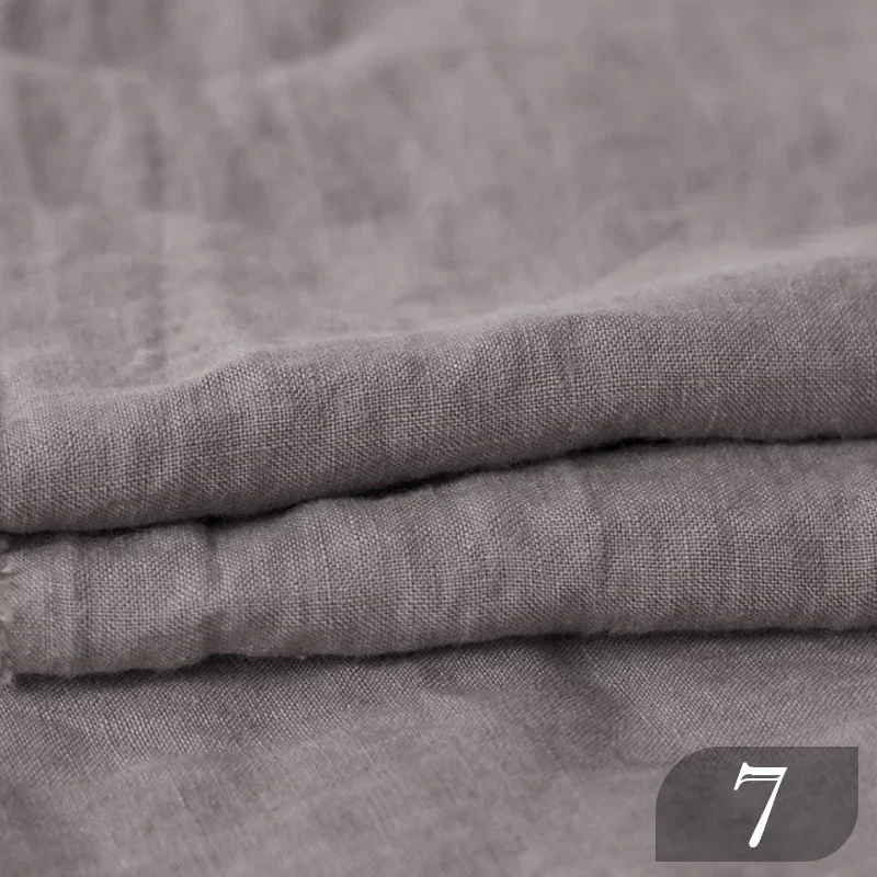 Pure Linen Fabric Stone Frosted Washed Linen Material Clothing for Dresses Cloth By The Meter for Sewing Diy