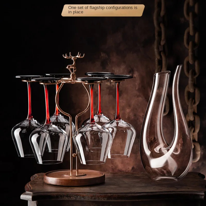 Red Tie Red Wine Cup Set Household Crystal Goblet