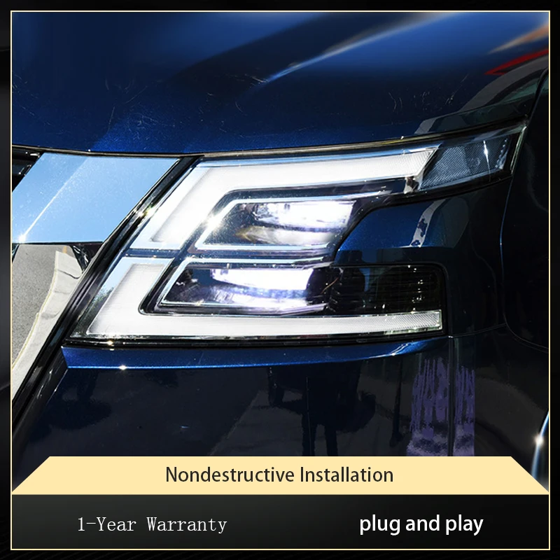 Running Light for Cars 12V Nissan Patrol Y62 2012-2019 Headlight LED Drl High Configure Daylight Turning Accessories Front Lamp