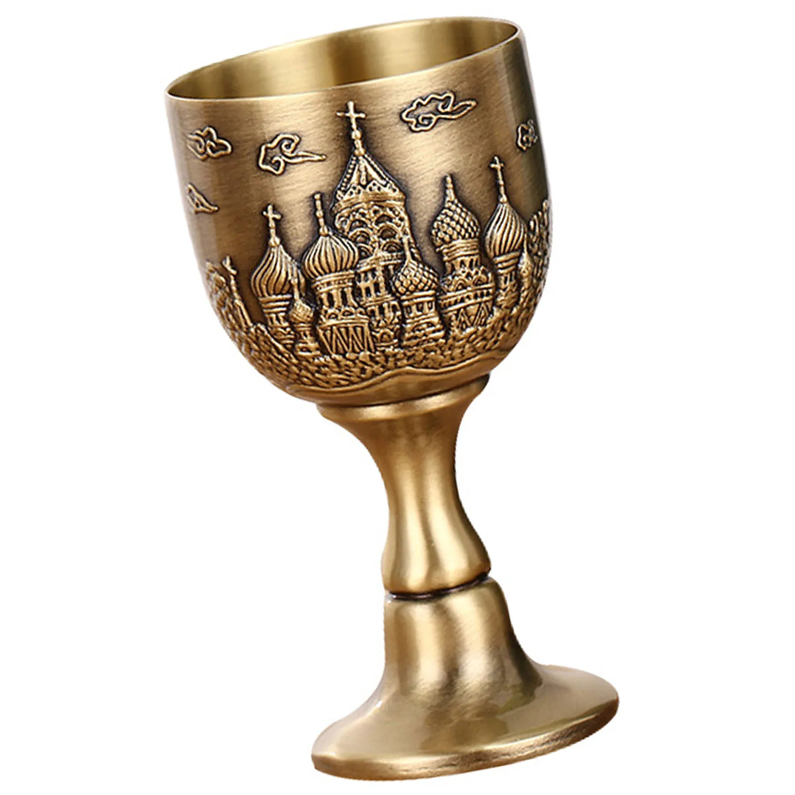 Luxurious Sense Chalice Goblet Elegant Imitation  Wine Cup Gold Goblet for Family Friend Neighbor Gift