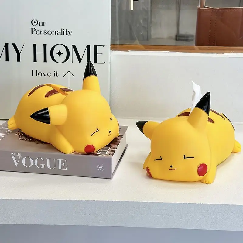 

Cartoon Pokemon Tissue Holder Pikachu Plastic Tissue Box Kawaii Tissue Drawer Car Mounted Household Simple Desktop Drawer Box