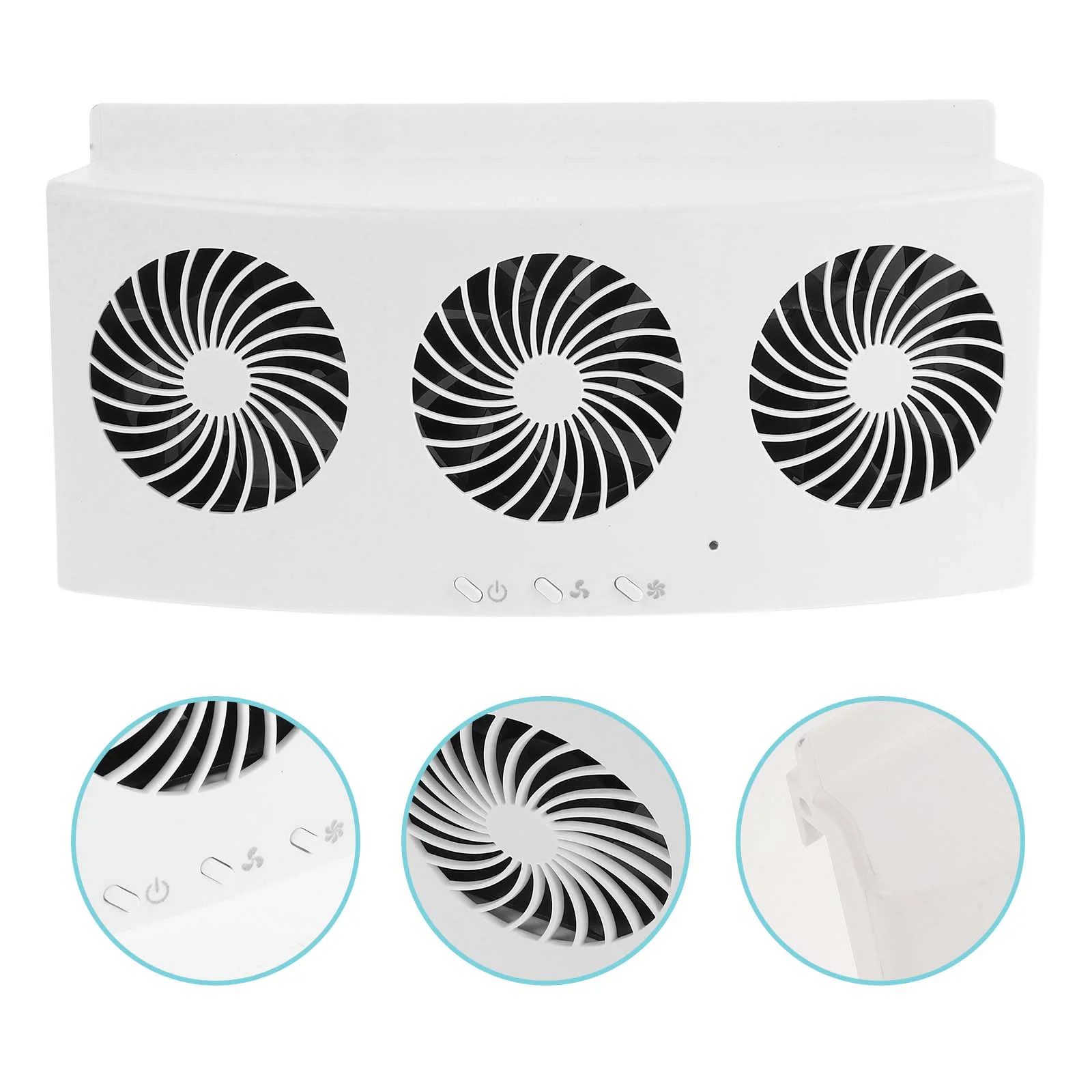 

Cooler Car Ventilating Fan Solar Fans for Window Double Cooling Ventilator White Auto Portable Air Conditioner