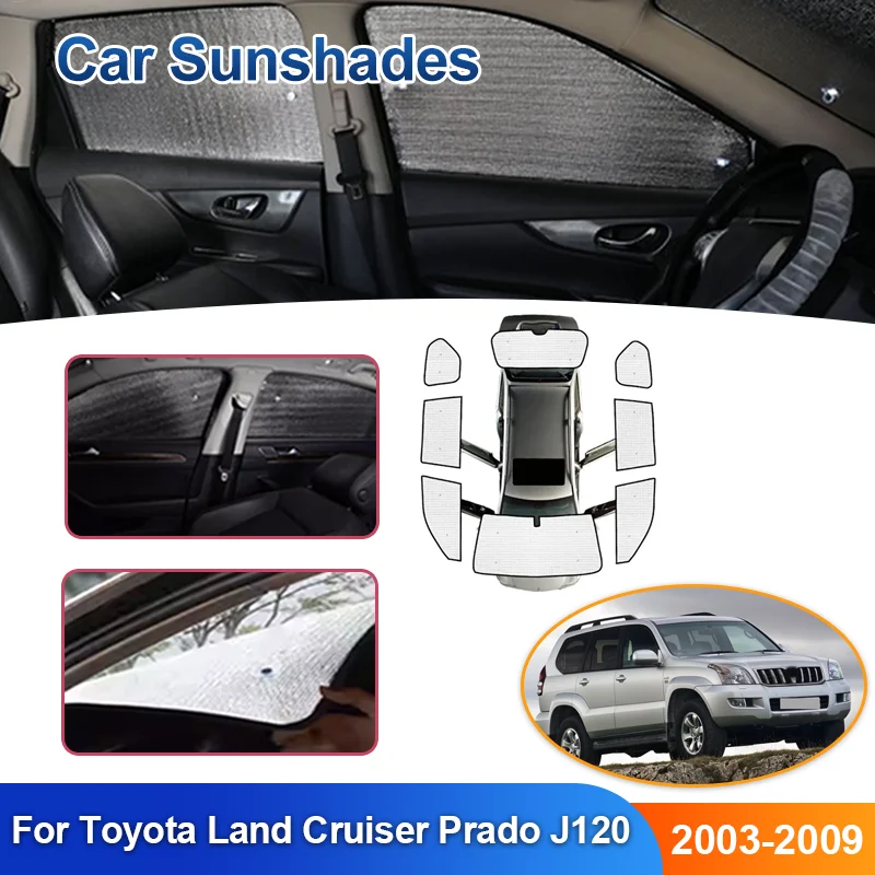 

Солнцезащитные козырьки для автомобиля Toyota Land Cruiser Prado J120 2003-2009, полное покрытие лобового стекла, солнцезащитный козырек, автоаксессуары