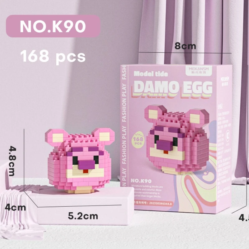 Kawaii Disney Mini Building Blocks Anime Figures Hello Kitty Kuromi Cartoon Mickey Stitch Brick Model Assembly Children toys