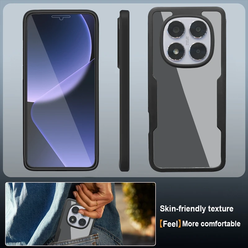 حافظة لهاتف POCO X7 5G مقاومة للصدمات 360 °   حافظة كاملة للجسم مزدوجة الجوانب لهاتف Xiaomi POCOX7 Poko Little X7 X 7 من السيليكون