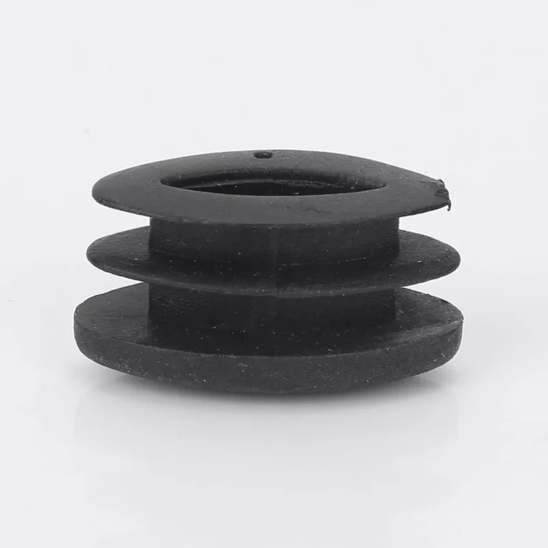 16Pcs Black Oval Table Foot Pipe Cover Table Chair Leg Tips Caps Furniture Feet Pads Anti Slip and Silent Protect Pipe Hole Plug