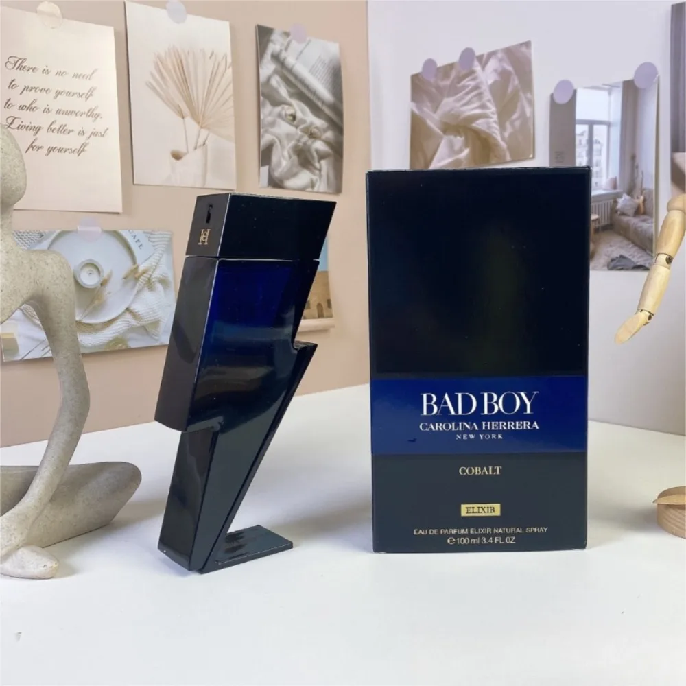 عطر رجالي فاخر من CH Bad Boy Designer Spray Eau De Parfum Le Parfum، إصدار Lightning، عطر يدوم طويلاً للرجال