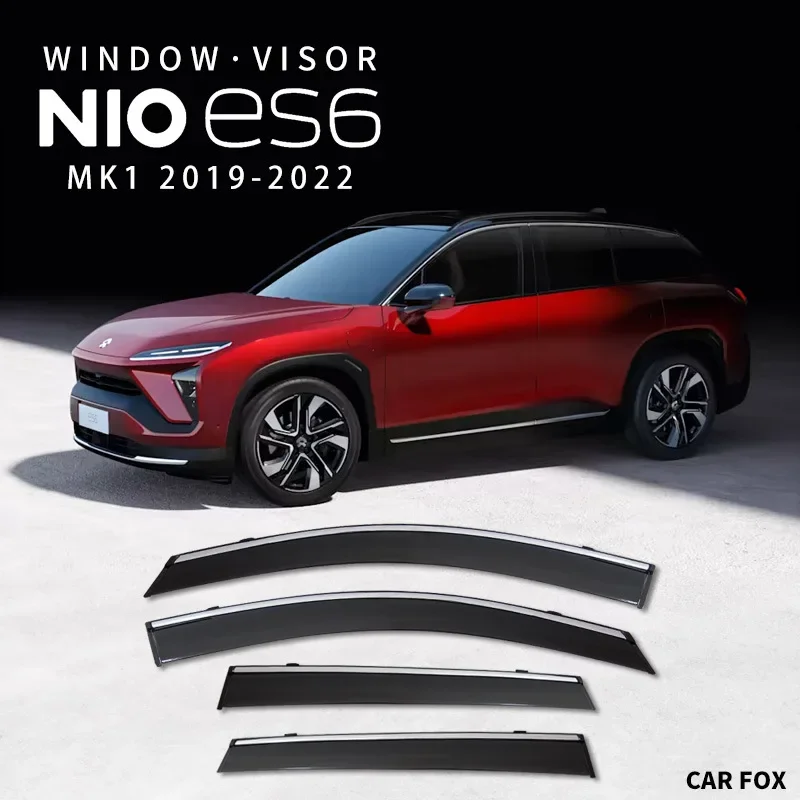 4PCS For NIO ES6 2019-2024 Car Rear View Mirror Rain Shield Protective Cover Sun Shade Car Styling Auto Accessories