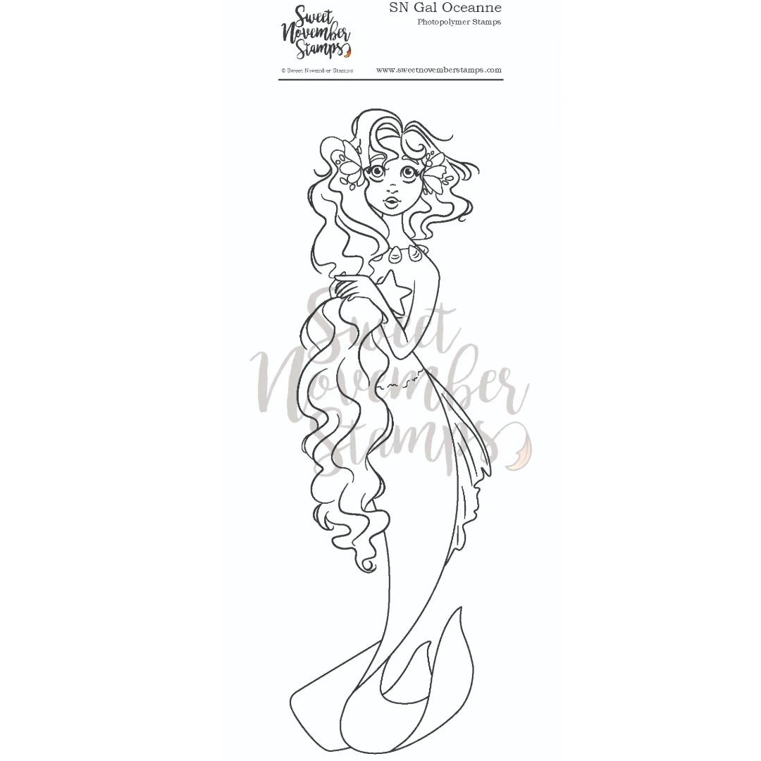2026 New Clear Mermaid Cartoon Stamp Set - Seabrina For DIY Scrapbooking Crafts Maker Photo Album Template Handmade Decoration