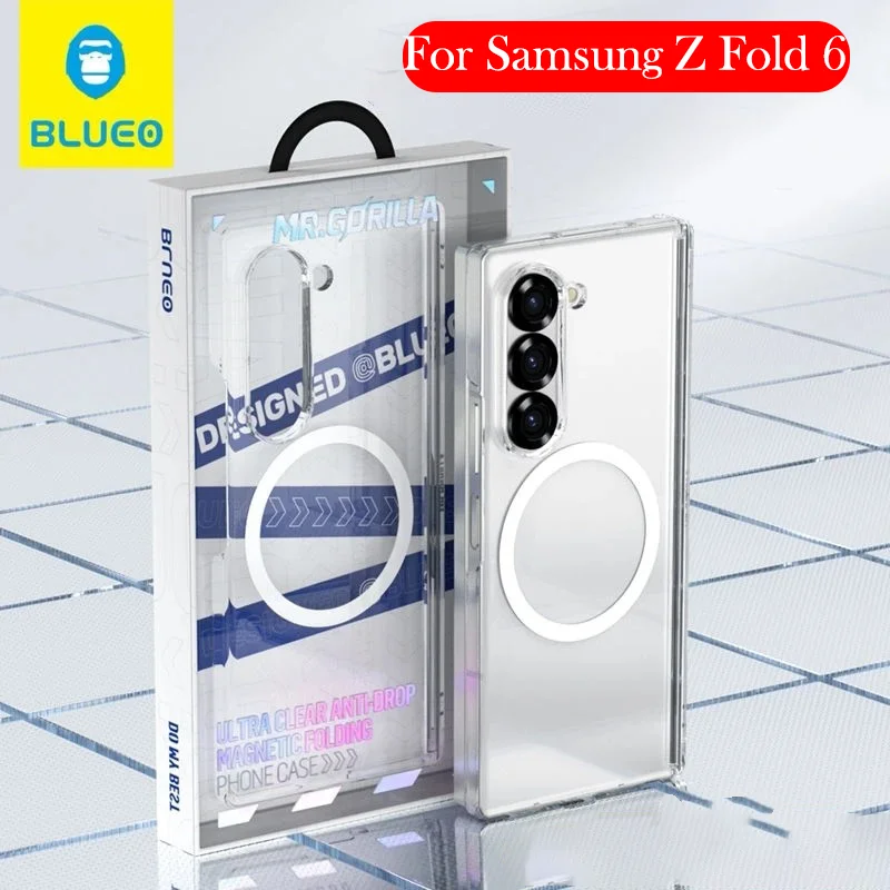 

Оригинальный магнитный чехол Blueo для Samsung Z Fold 6, задняя крышка с беспроводной зарядкой для SAMSUNG Z FOLD 6, чехол