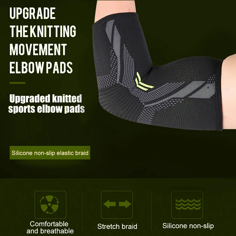 Elbow Support Elastic Gym Sport Elbow Protective Pad Absorb Sweat Sport Basketball Volleyball Tennis Arm Sleeve Elbow Brace view 4