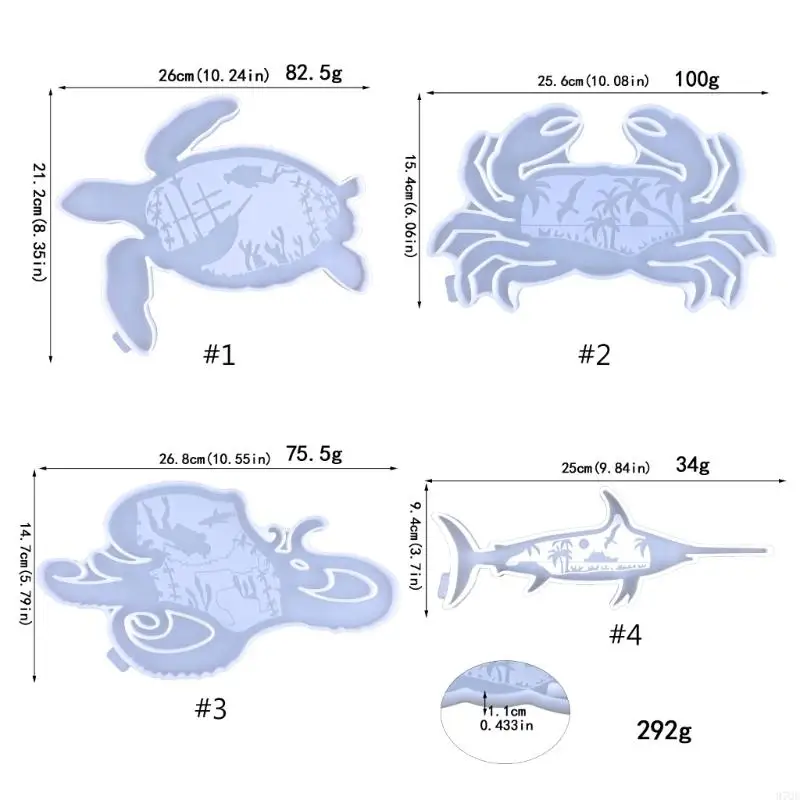 97QE Octopus Ornament Crafts Silicone Mold Epoxy Jewelry Mold Resin Casting Pendant Mold Suitable for Diy Crafts