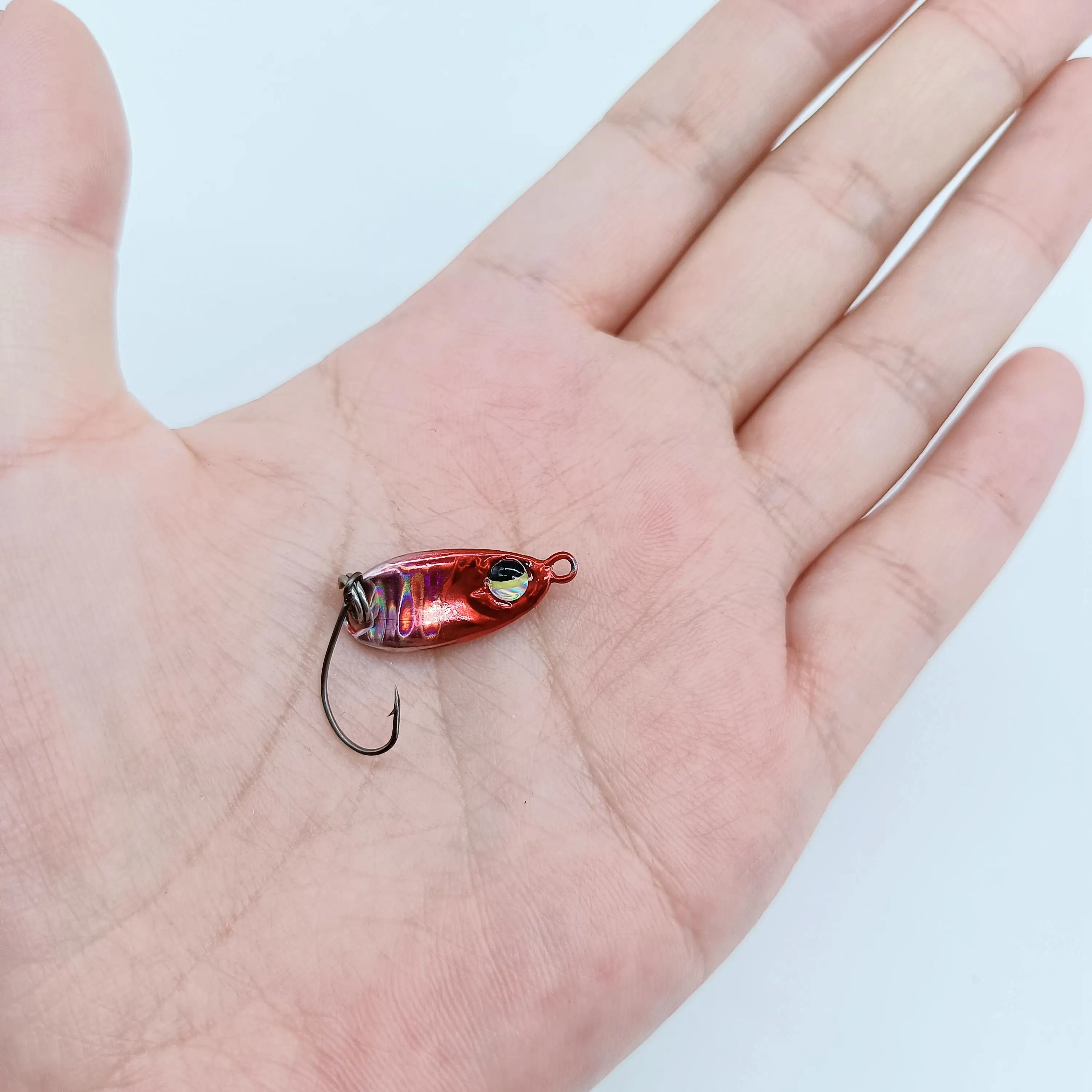 Duoduoyu 1 Stück Micro Jig Mini Löffel Angel köder 3g/5g Micro Metal Köder Hart Pailletten Köder Spinner Löffel mit Single Hook Stream – Detail 6