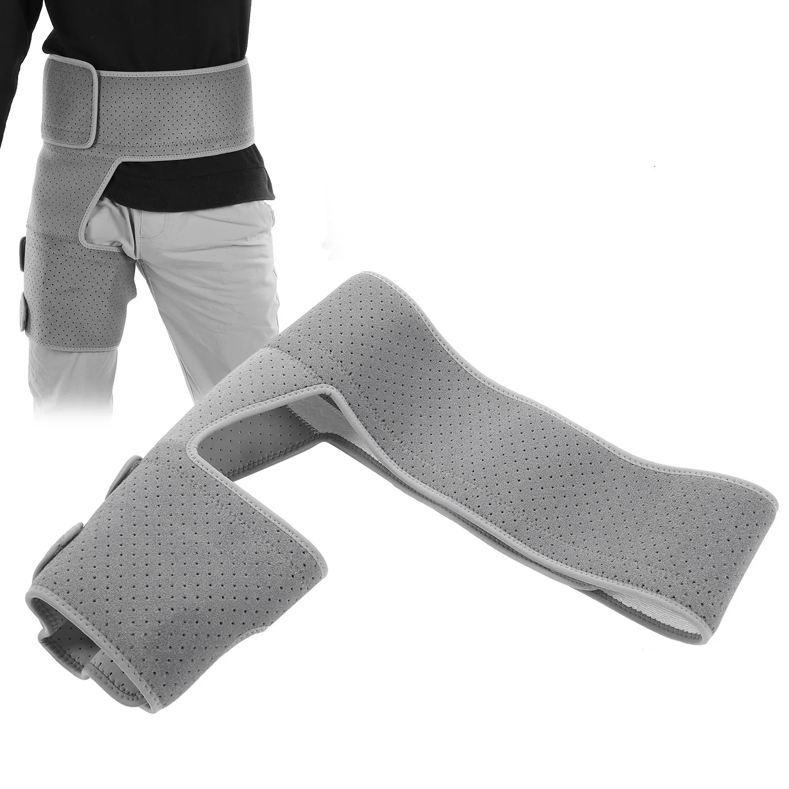 Groin Support Adjustable Hip Brace Ischialgia Relief Thigh Hamstring Compression Wrap